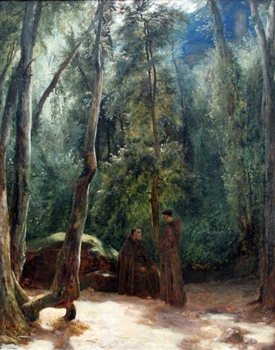 Due monaci nel parco di Terni da Carl Blechen